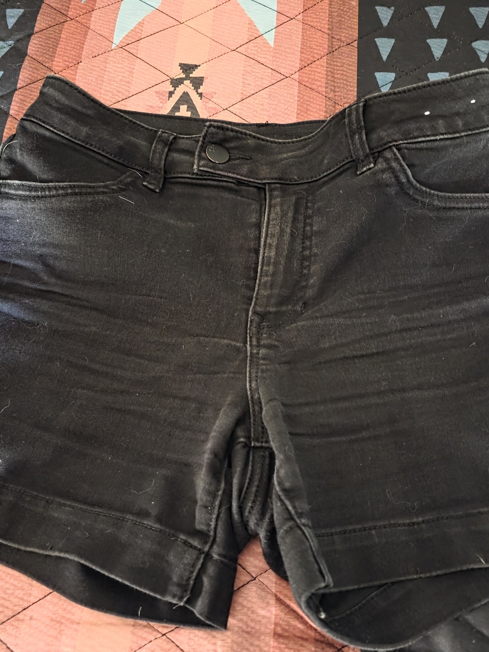 d. jeans Black High-Rise Denim Shorts